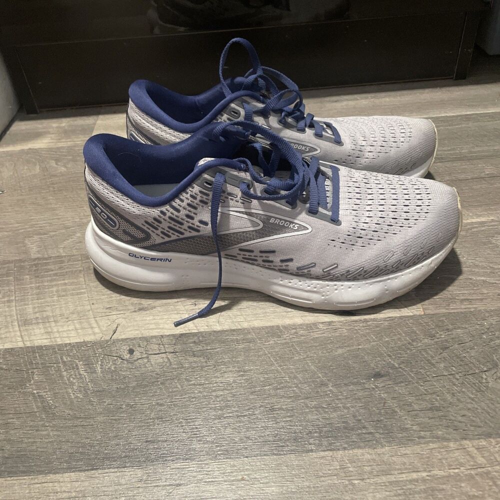 Brooks Glycerin 20 Men's Size 10.5 Road Running‎ Shoes Grey Blue